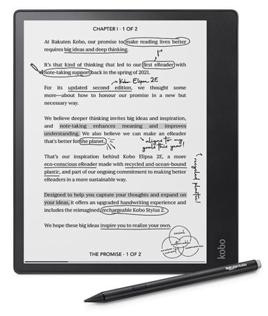 KOBO E-čitač Ellipsa 2E, 10.3", 32 GB, Wi-Fi + Bluetooth, crni (N605-KU-BK-K-BU)